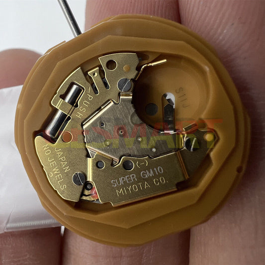 Miyota GM10 Japan quartz movement watch with date display at 6 o?clock, precision engineered.