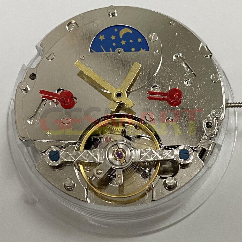 In China hergestelltes multifunktionales automatisches mechanisches Uhrwerk mit Mondphase @ 12