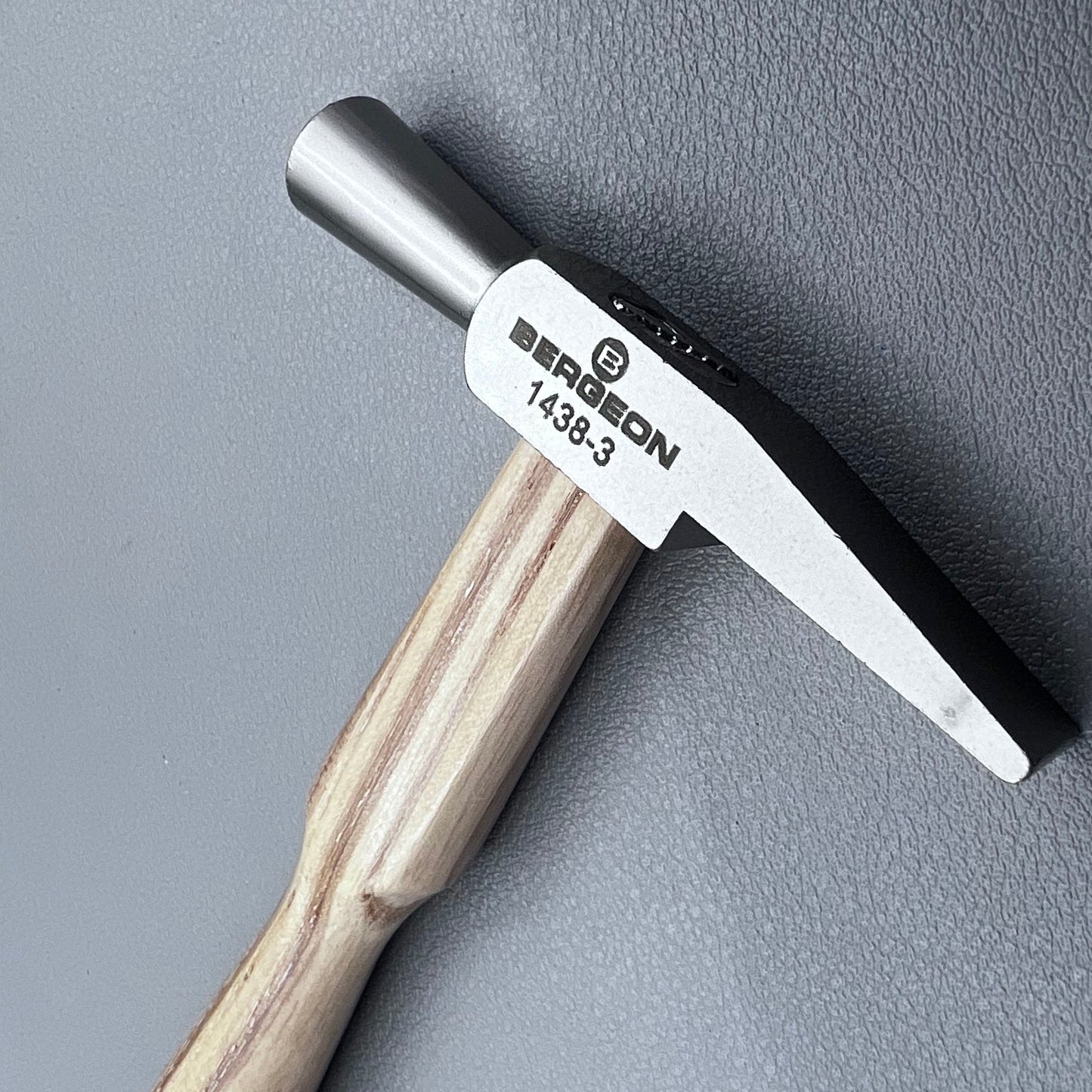 Swiss Bergeon 1438-3 precision watchmaker hammer, 70mm length, 10.5mm head for delicate repairs