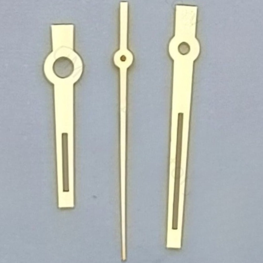 8X12X13mm Golden Flat Tip Green Lume Watch Hands For NH35 NH37 NH38