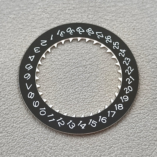 Date@3 Level Font Black Date Disk Wheel Date Wheel for NH35 Movement