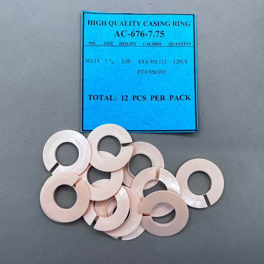 #AC-676-7.75 12 PIECES 1 Ligne Sizes Movement Casing Ring Holder Case Spacer