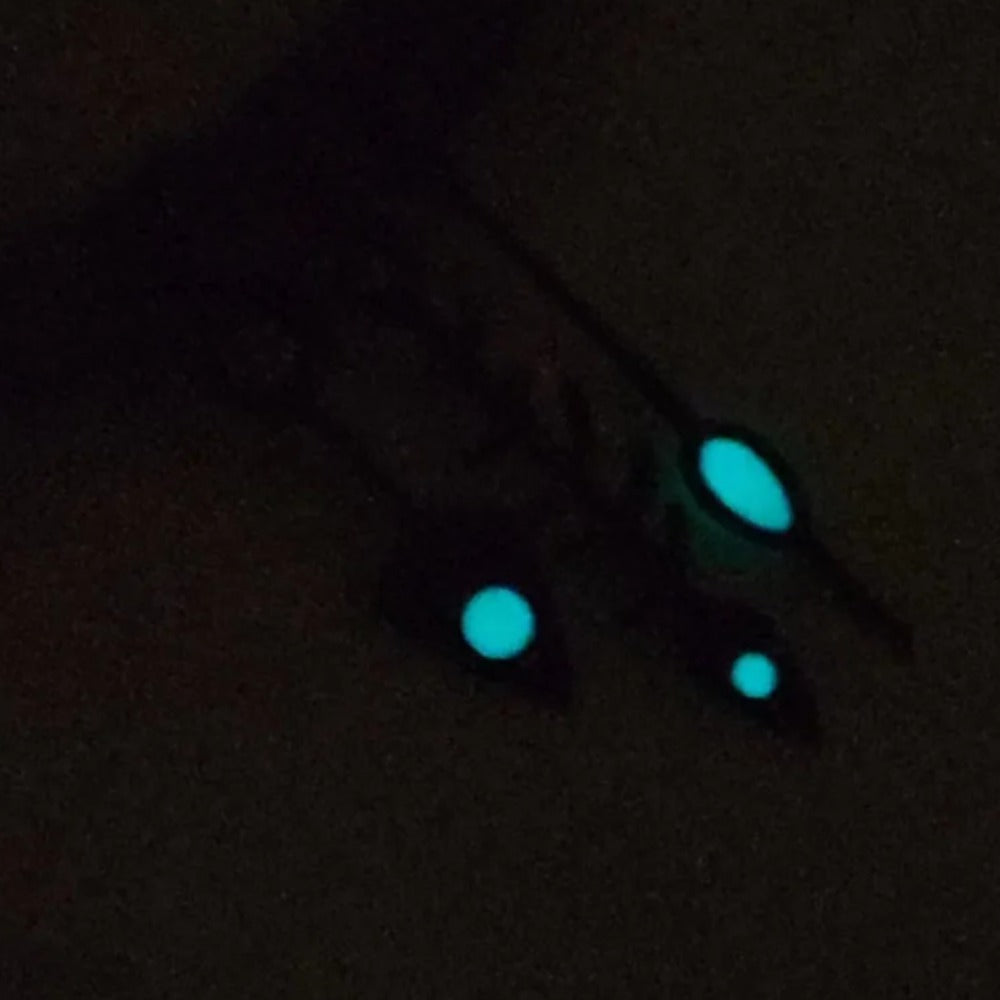 Green lume black fish-shaped watch hands for NH35/36 NH38 NH72 by Modified, perfect for precision timepieces.