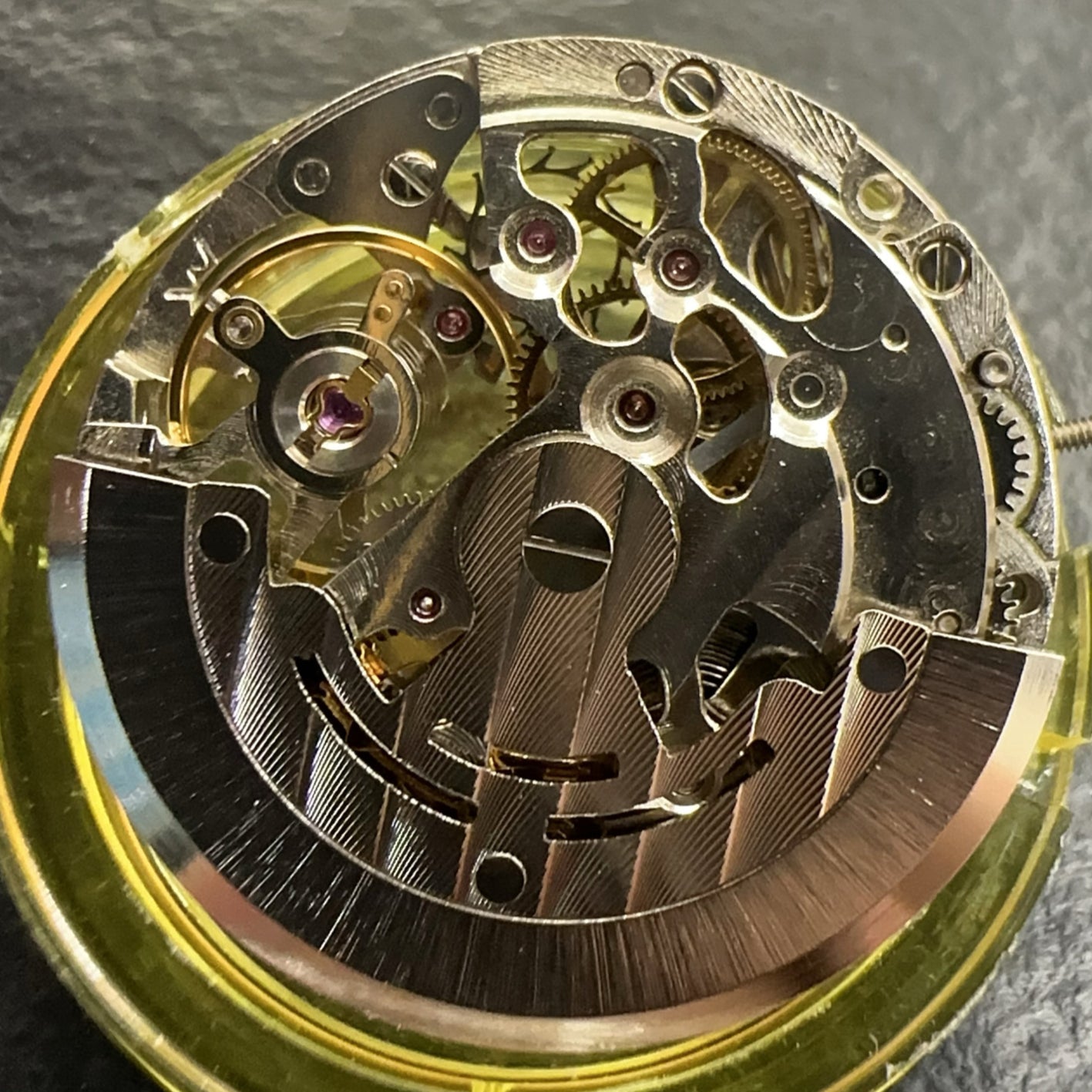 Mingzhu 7120 automatic watch part with hollow dial, mechanical movement, no calendar, 3 hands