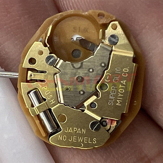 Miyota GL10 Japan quartz watch movement with date at 6 o'clock, precision 3 hands mechanism