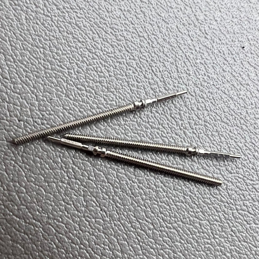 Set of 3 NH05-compatible watch winding stems for precise time adjustment and repair.