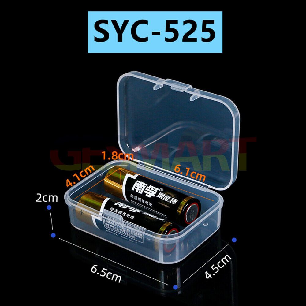 10 stücke 2x6,5x4,5 cm Mini Rechteckigen Toolbox Box Container Lagerung Fall Klappdeckel