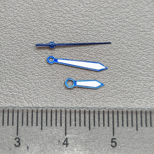 2 Sets/Pack 13mm Blue Trim Watch Hands for China Made 7120 Mechanical Movement