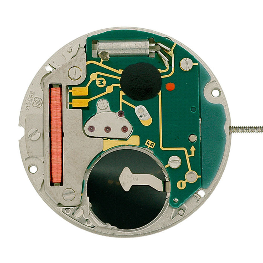 ETA 955.414 Quartz watch by ETA with date display at 6 o'clock, Swiss precision timekeeping accessory.