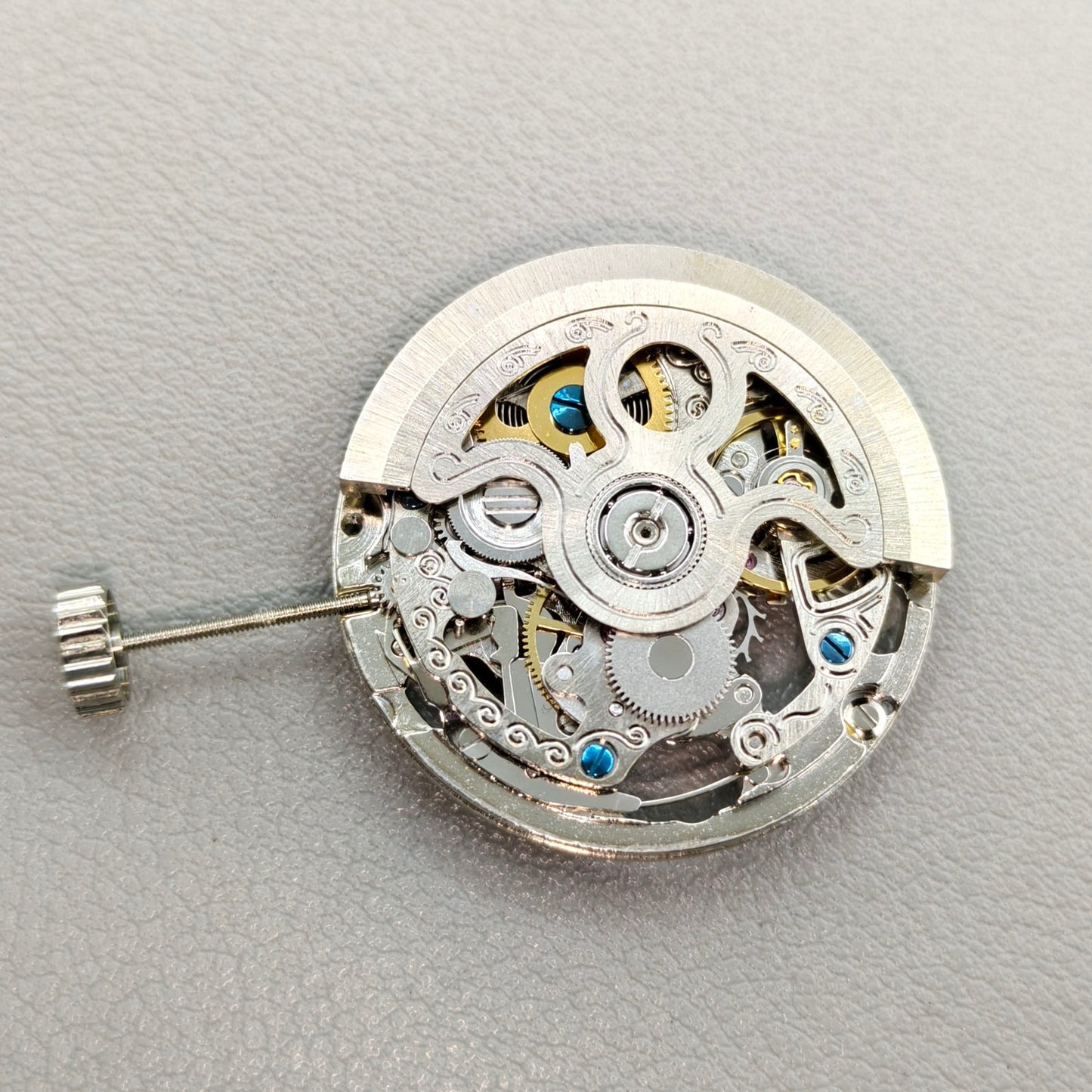 Hangzhou 2189 Automatic Mechanical Movement 3 Hands Hollow Silver