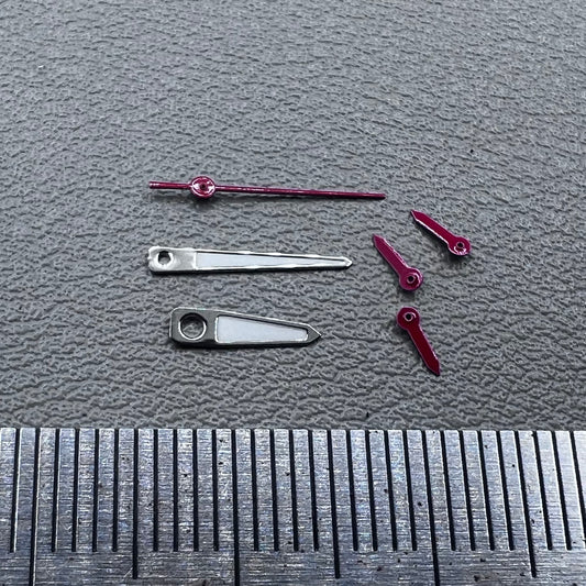 2 Sets Red Second Hand White Pointed Watch Hands for Miyota OS10 OS20 OS60 OS80