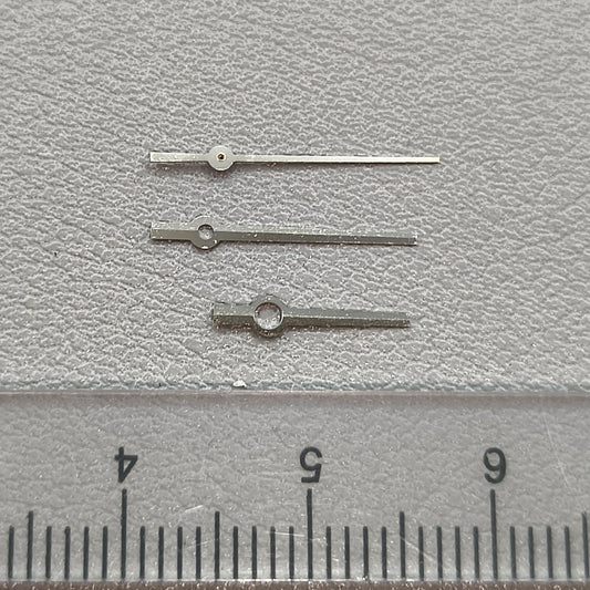 2 Sets No Lume Simple Long SilverTrim Watch Hands for NH35/NH36/4R/7S Movement