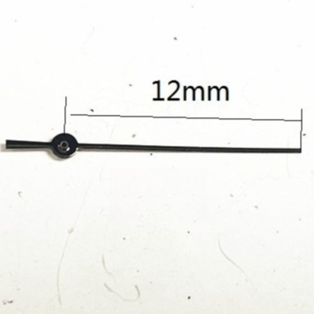 Set of 3 black 12mm second hands for Miyota FS00/FS01/FS10 watch movements, precision parts.