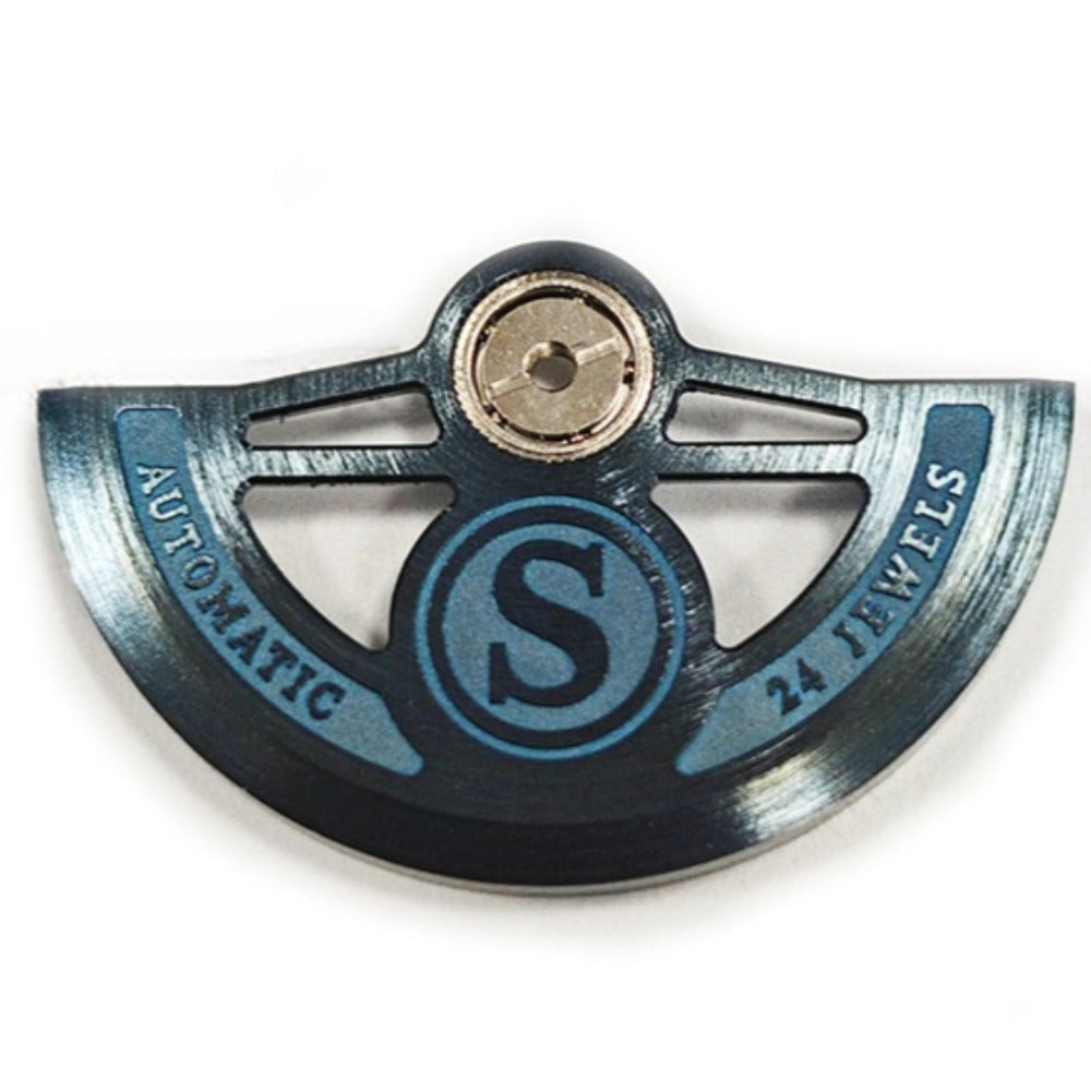 S Carved Modified Blue Hollow Rotor Oscillating Weight Fit for NH35 NH36 Movement