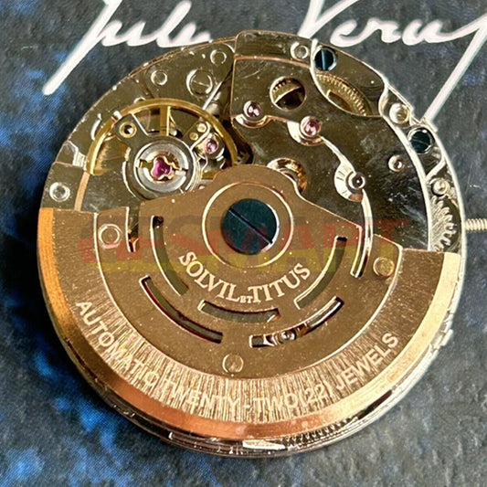 Mingzhu Silver automatic watch movement with 6 hands and small second for precise timekeeping.