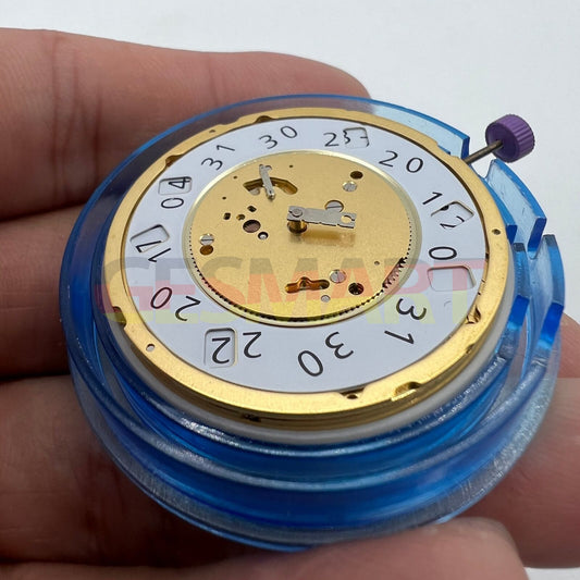 Ronda 7004P Swiss quartz watch movement with three hands, precision timekeeping for Swiss-made watches.