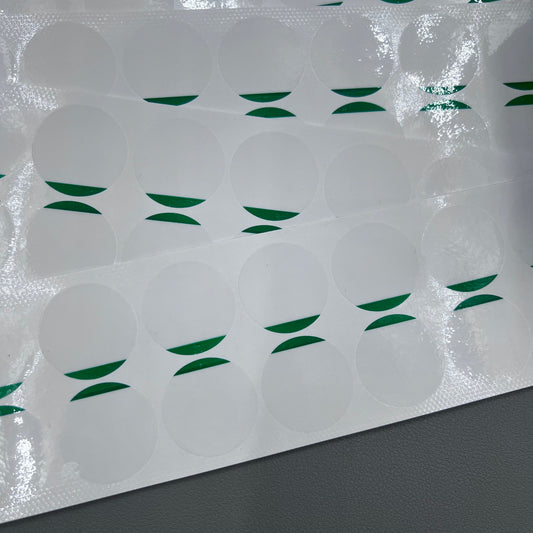 3 Sheets 27mm/1.06in Diameter Round Watch Back Case Protection Film Stickers