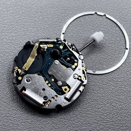 ISA 8171A Quartz Movement 4 Hands Date@6 Silver Plated