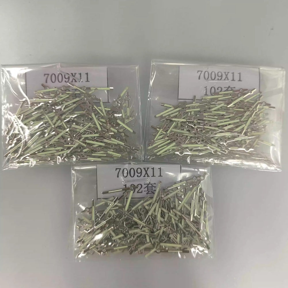 Lot de 102 aiguilles de montre de 11 mm, fabriquées en Chine, génériques pour le mouvement 7009