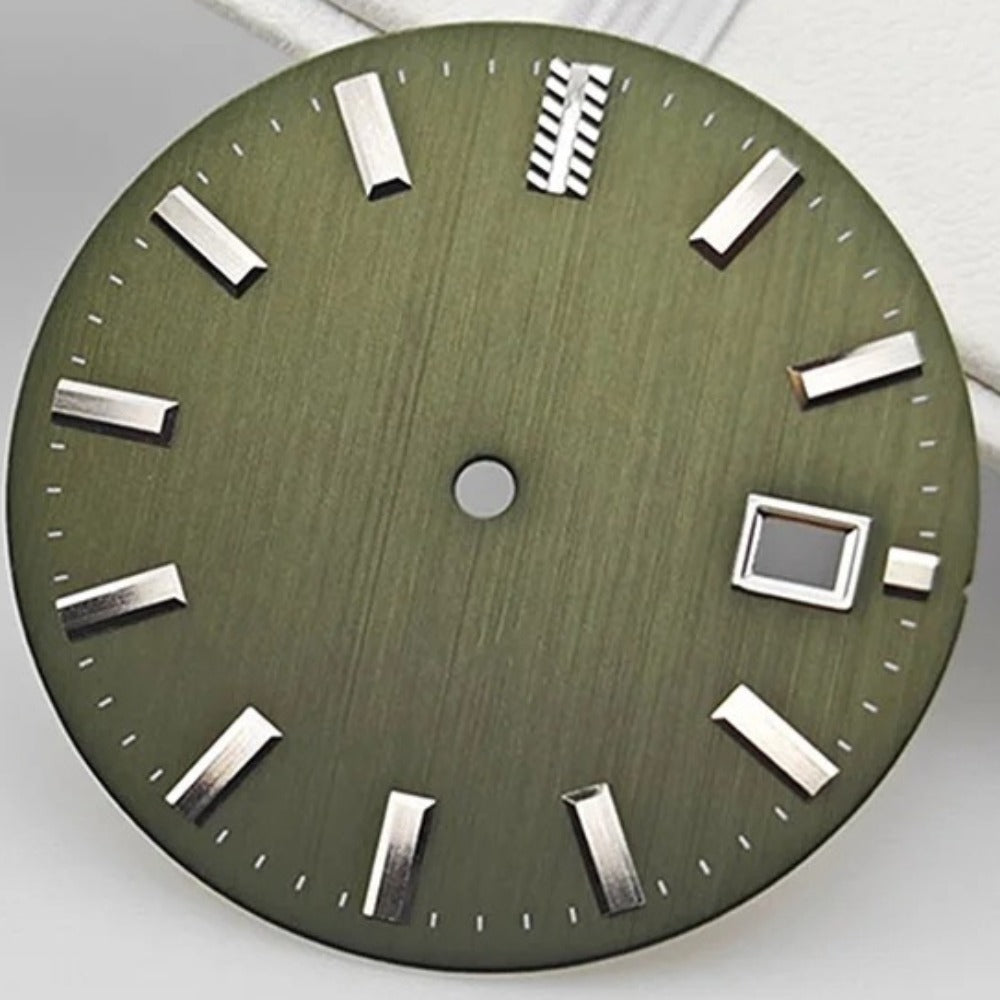 32.5mm Dark Grey Watch Dial for NH35 NH36 No Luminous Replacement