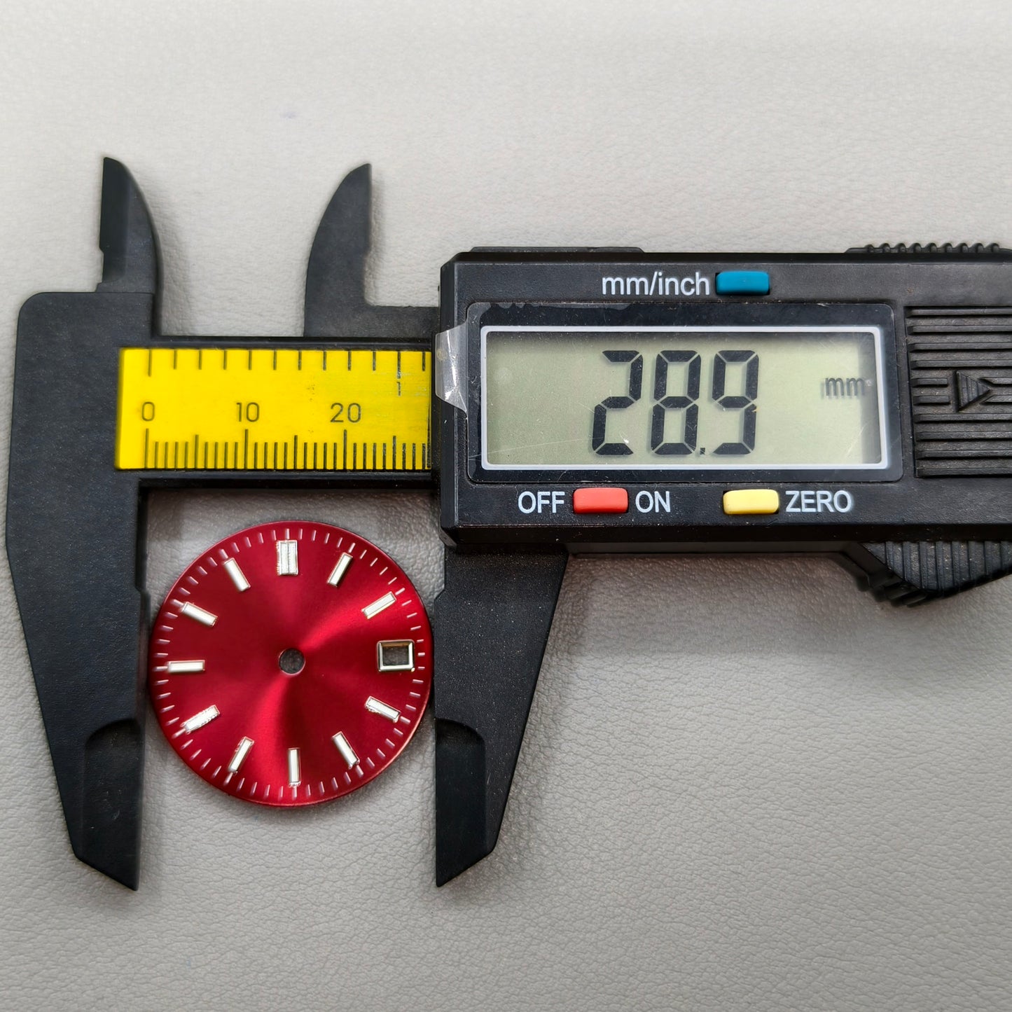 Green Lume Dark Red 29mm No Logo Watch Dial For NH34 NH35 NH36 Movement