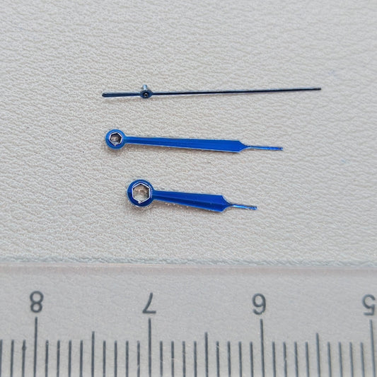 2 Sets/Pack High Cannon Blue Painted Watch Hand Set for China Made Orient Movement