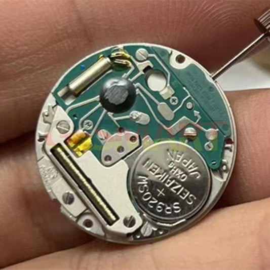 Original ETA 955.414 Swiss quartz watch movement with date display at 6 o'clock, precise and reliable.