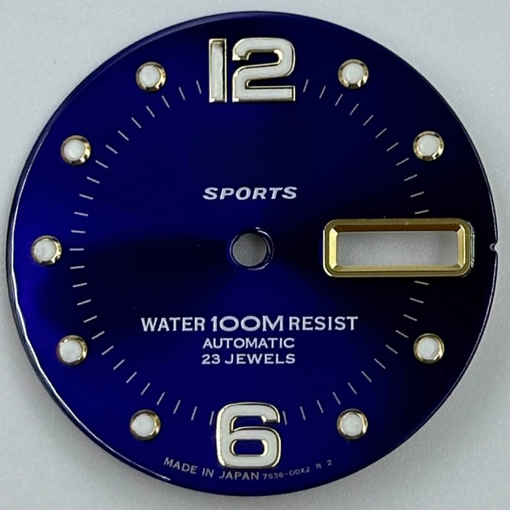 Blue green luminous Datejust 28.5mm watch dial, designed for NH36 movement diving accessories.