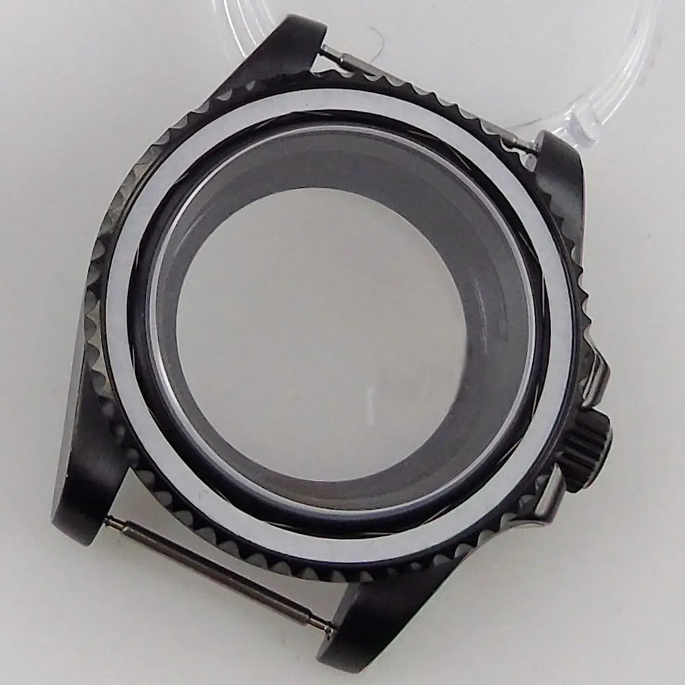 40mm Sapphire Glass Black PVD Watch Case fit NH35 NH36 Miyota 8215 2813 ETA2824