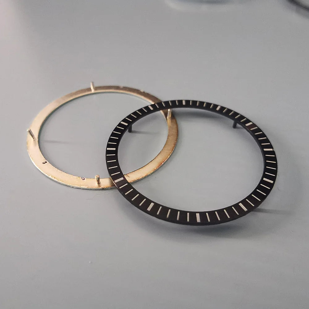 Mod Watch Accessories Black Silver Blue Green 28.5mm*24.5mm Chapter Ring Watch Dial Fit For Japanese NH70 Movement watch