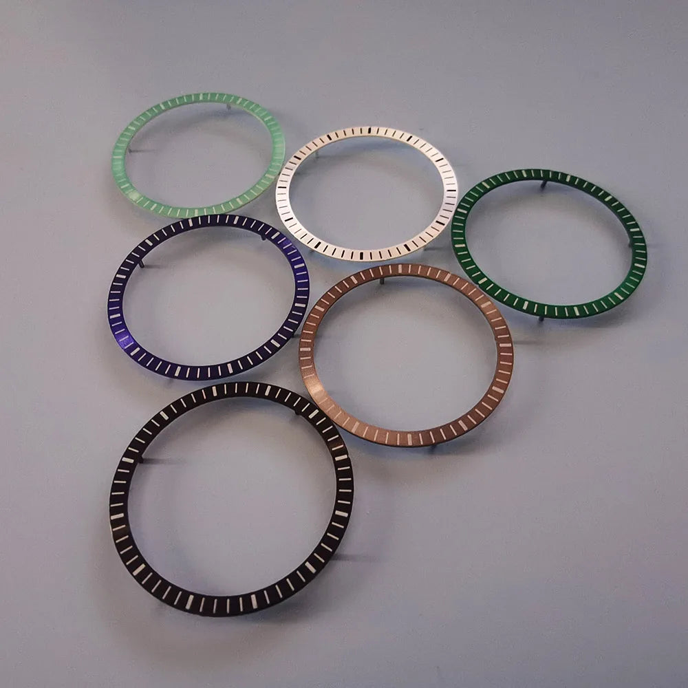 Mod Watch Accessories Black Silver Blue Green 28.5mm*24.5mm Chapter Ring Watch Dial Fit For Japanese NH70 Movement watch