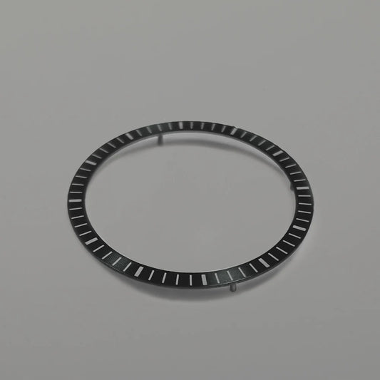 Mod Watch Accessories chapter ring in black, silver, blue, and green for Japanese NH70 movement, 28.5x24.5mm.