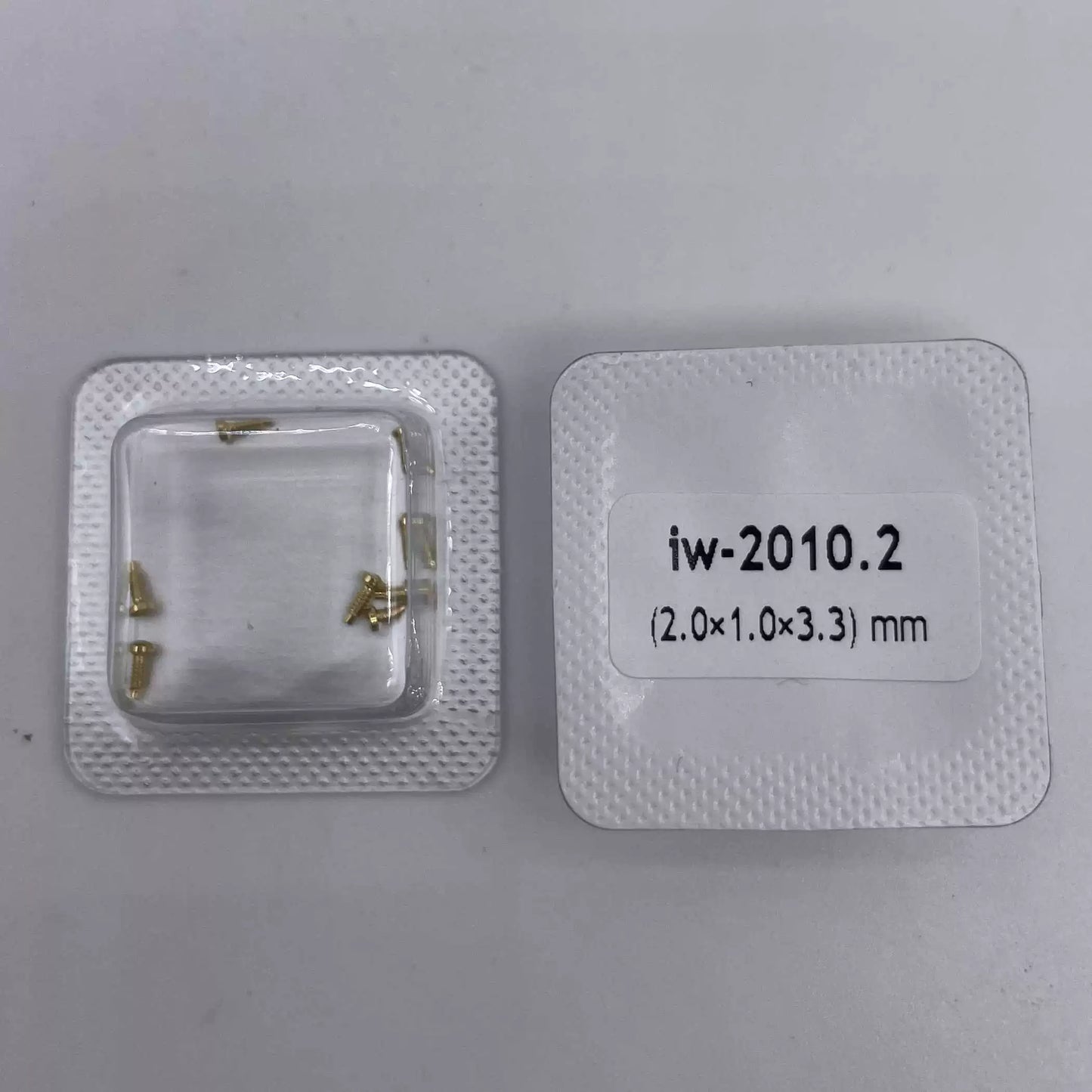 2 x 1 x 3,3 mm IWC Goldene Uhrengehäuse-Rückdeckelschrauben für IWC-Uhrenteile