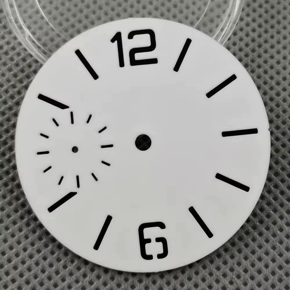 White+Black 38.5mm Watch Dial For Eta6497 St3600 No Lume No Logo