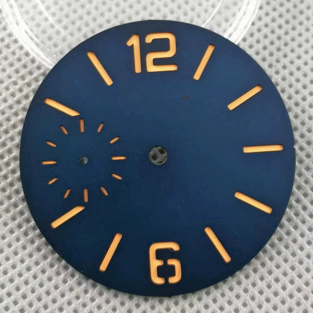 Blue+Orange 38.5mm Watch Dial For Eta6497 St3600 No Lume No Logo