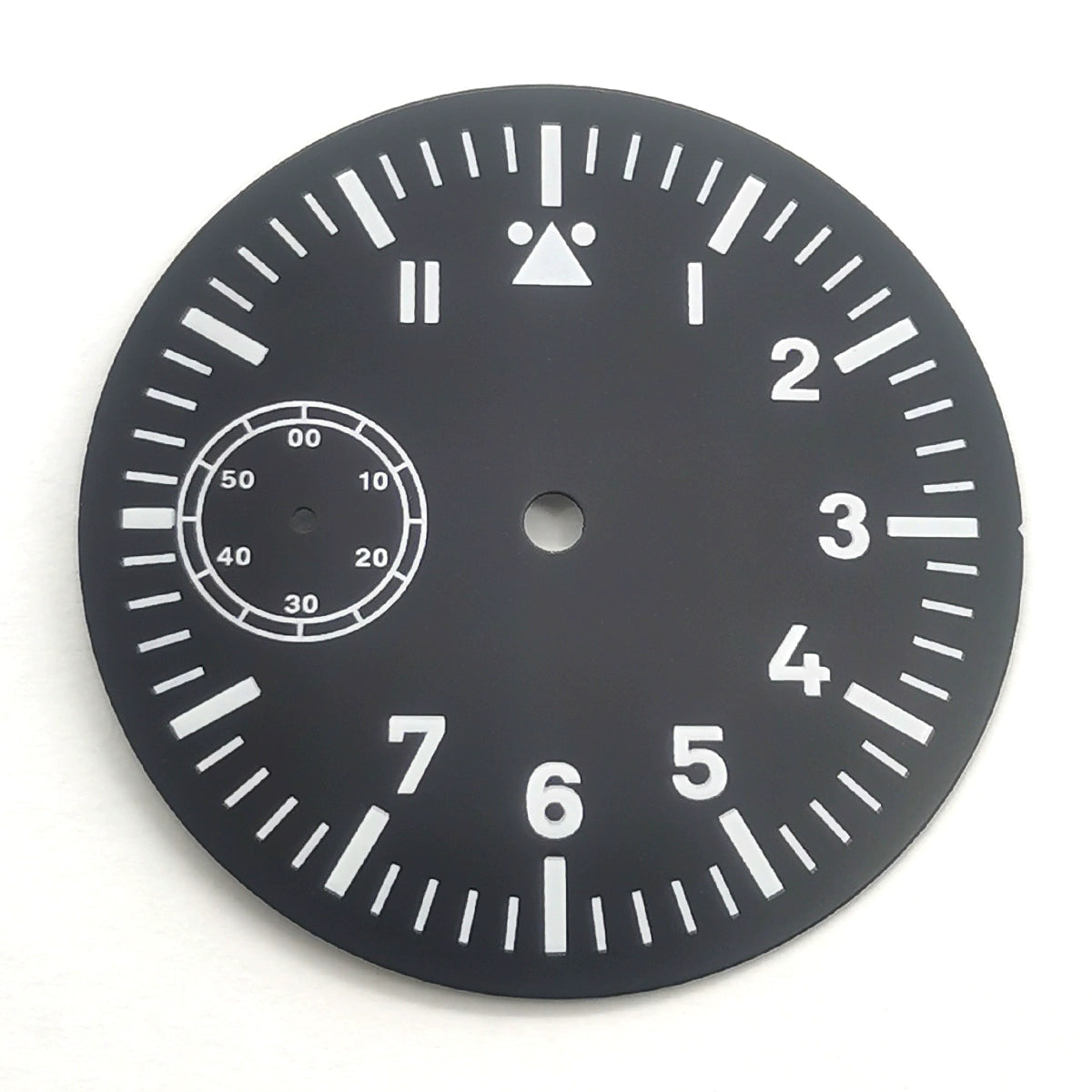 Black+White 38.5mm Watch Dial For Eta6497 St3600 Green Lume No Logo