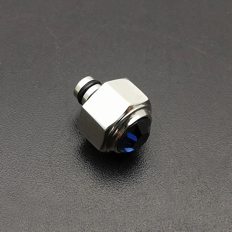 7x2.5mm sapphire steel watch crown for Santos Calibre, durable replacement part.