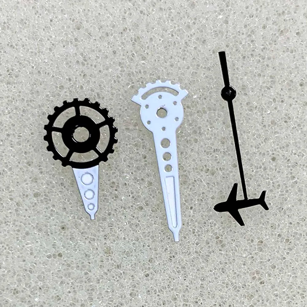 Black Plane Second Hands Green Luminous Watch Hands For NH34 NH35 NH36 NH70
