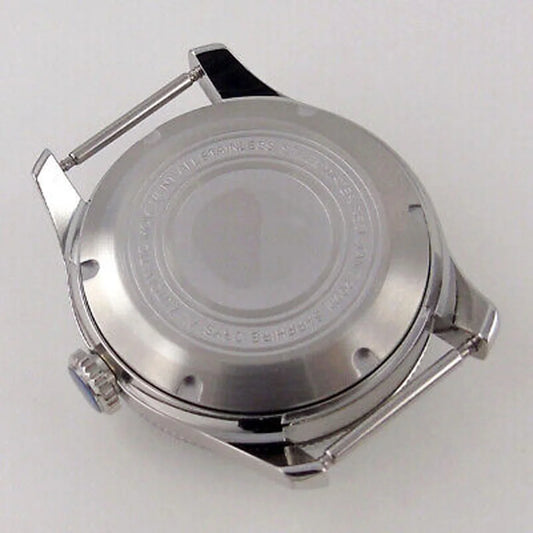 40mm Double Bow Sapphire Glass Watch Case Fit NH34 NH35 NH36 2824 Ceramic Bezel