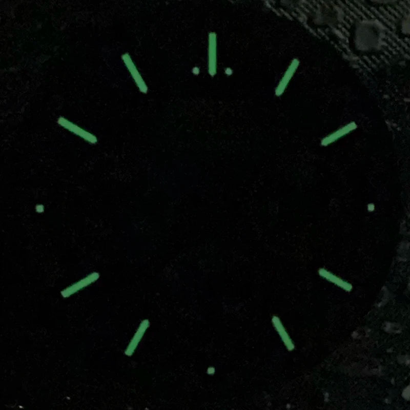 32.5mm VK63 S Logo Speed Dial Green Luminous Fit VK63 Movement Dial Watch
