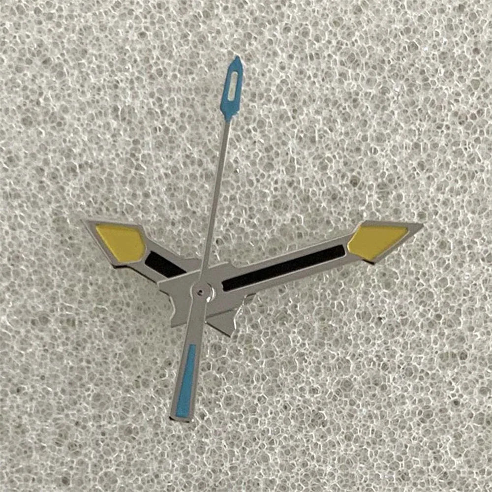 Patchwork Color Silver Trim No Luminous Watch Hands for NH35 NH36 4R 7S