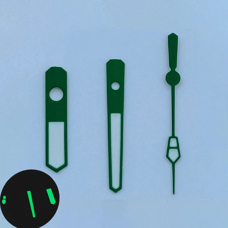 Watch Hands Green Luminous Fit for NH35 NH36 4R35 4R36 7S SKX007 SKX009 SRPD