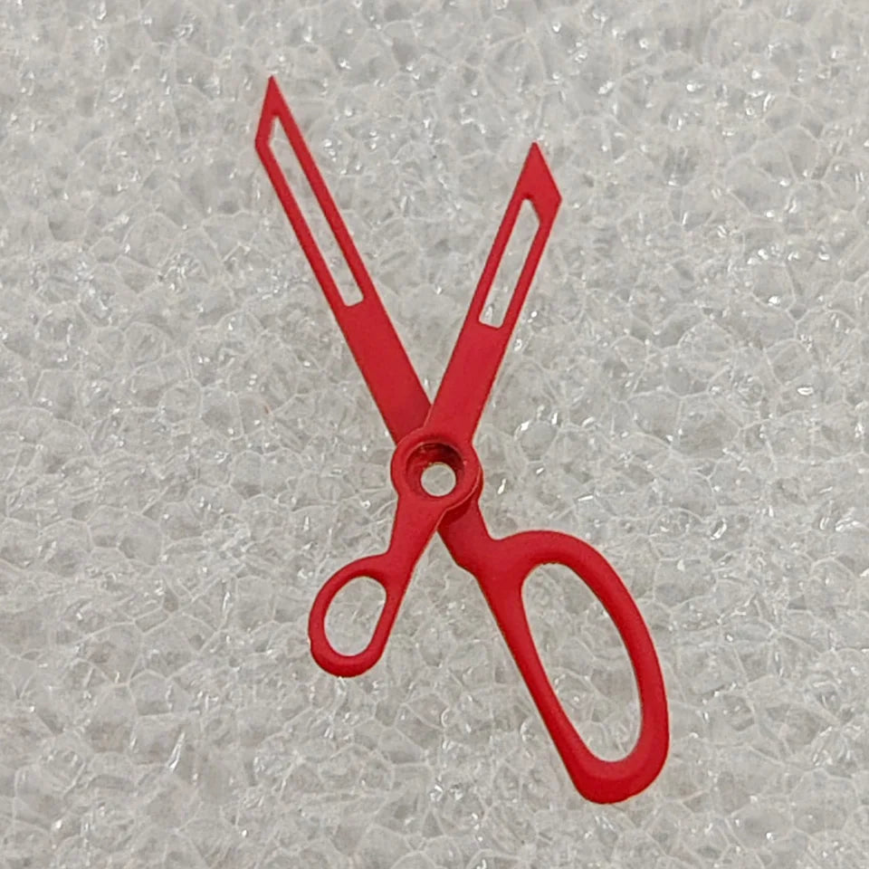 Reds Scissor-shaped Watch Hands NO Lume 2 Hands Fit for NH35/36/7S