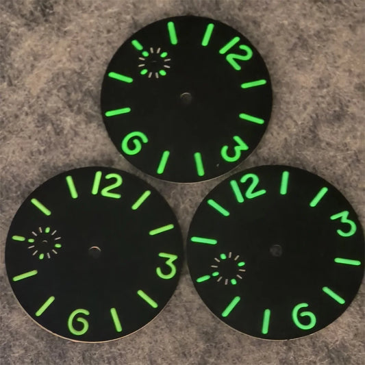 Personalized 36mm Watch Dial Green Luminous for ETA6497/ Seagull ST36 Movement