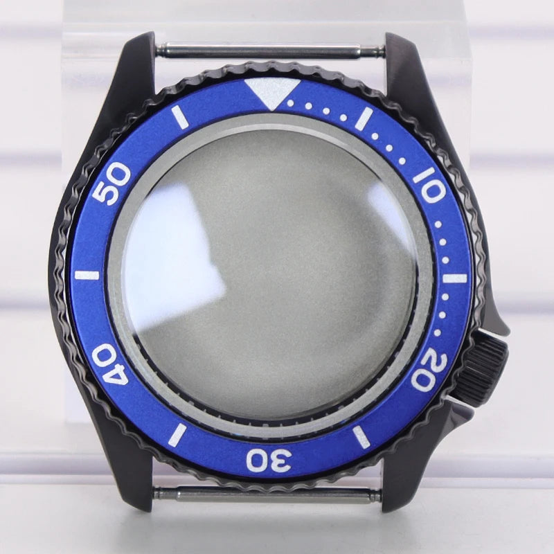 42mm PVD Ring Watch Case With Bezel Sapphire For Mods 007 NH35 NH36 NH38 NH34