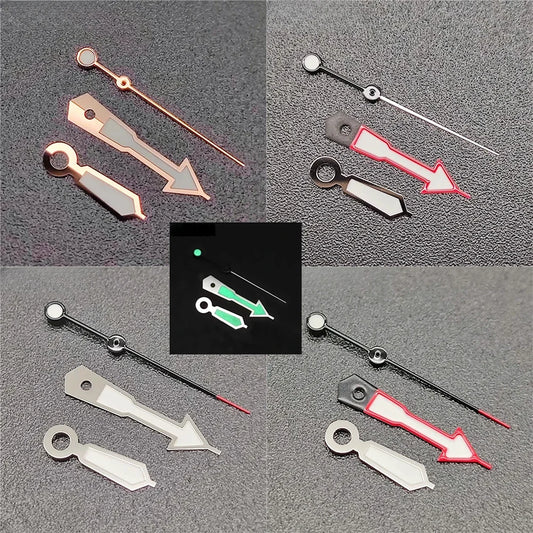 Modified Green Luminous 3 Hands Watch Hands for NH35A Movement