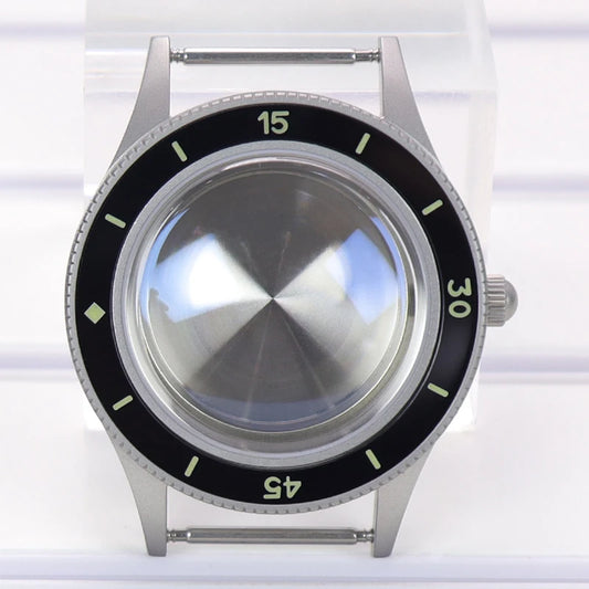 40MM Watch Case Sapphire Glass C3 Luminous Bezel For NH35 NH36 NH38 Modified