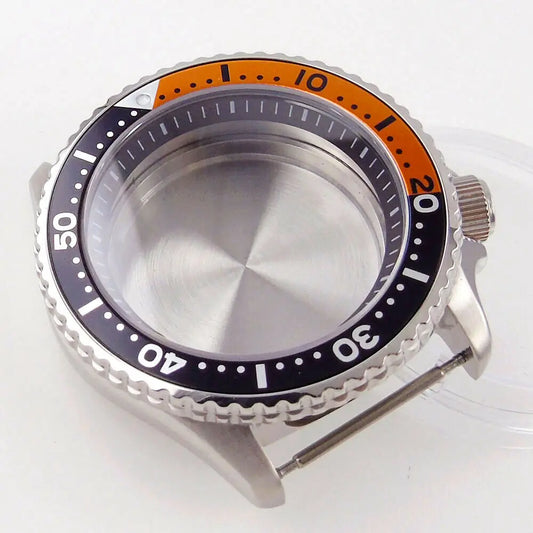 41mm Sapphire Glass Solid Watch Case fit NH35 NH36 SKX007 20ATM Water Resistance