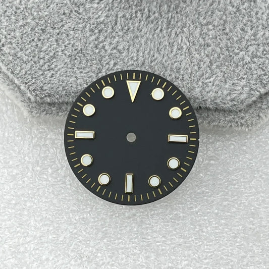 28.5mm Blue Luminous Watch Dial SUB Surface No Calendar Window for NH35/NH36