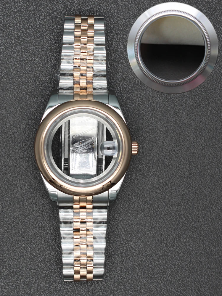 36/40mm Watch Case Sapphire Crystal For Nh35 NH36 Miyota 8215 28.5mm Dial Oyster
